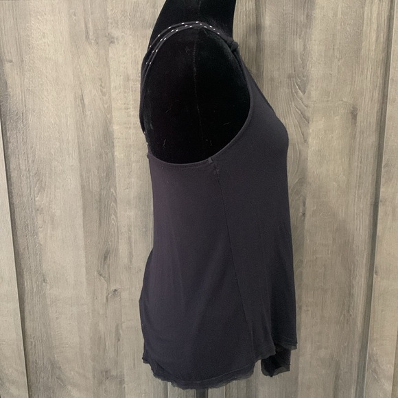 Candie's Fashions Spaghetti Straps Decorative Back Black Tank Top Women's XS - Picture 3 of 8
